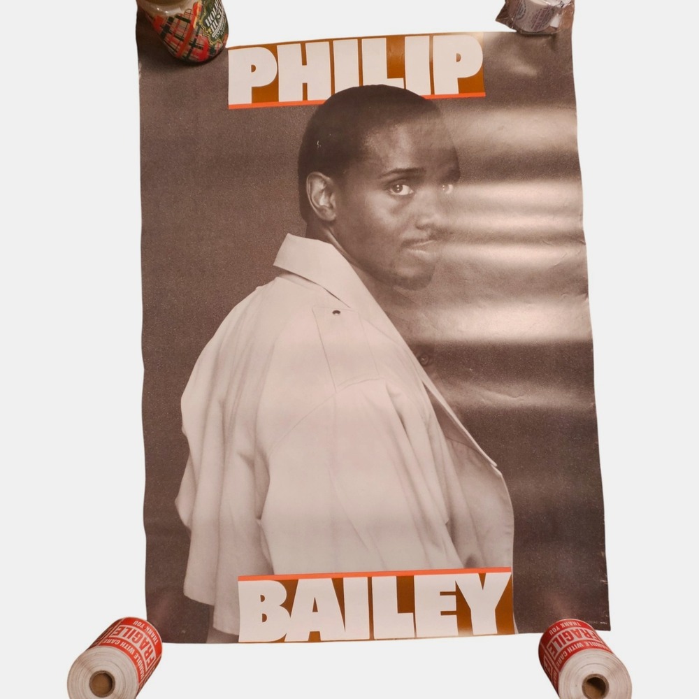 Philip Bailey Earth Wind & Fire 24x32‎ Promo Poster Original VTG 1984 R&B Soul